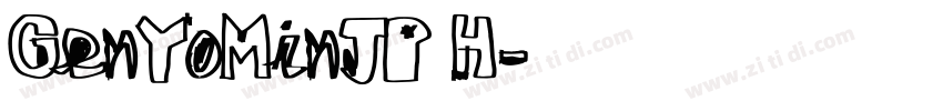 GenYoMinJP H字体转换